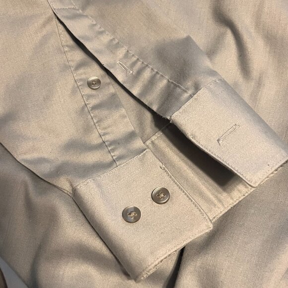 Geoffrey Beene Sateen Shirt  Men's Size 17-34/35 Button Up Fitted  No Iron‎ - Picture 6 of 6